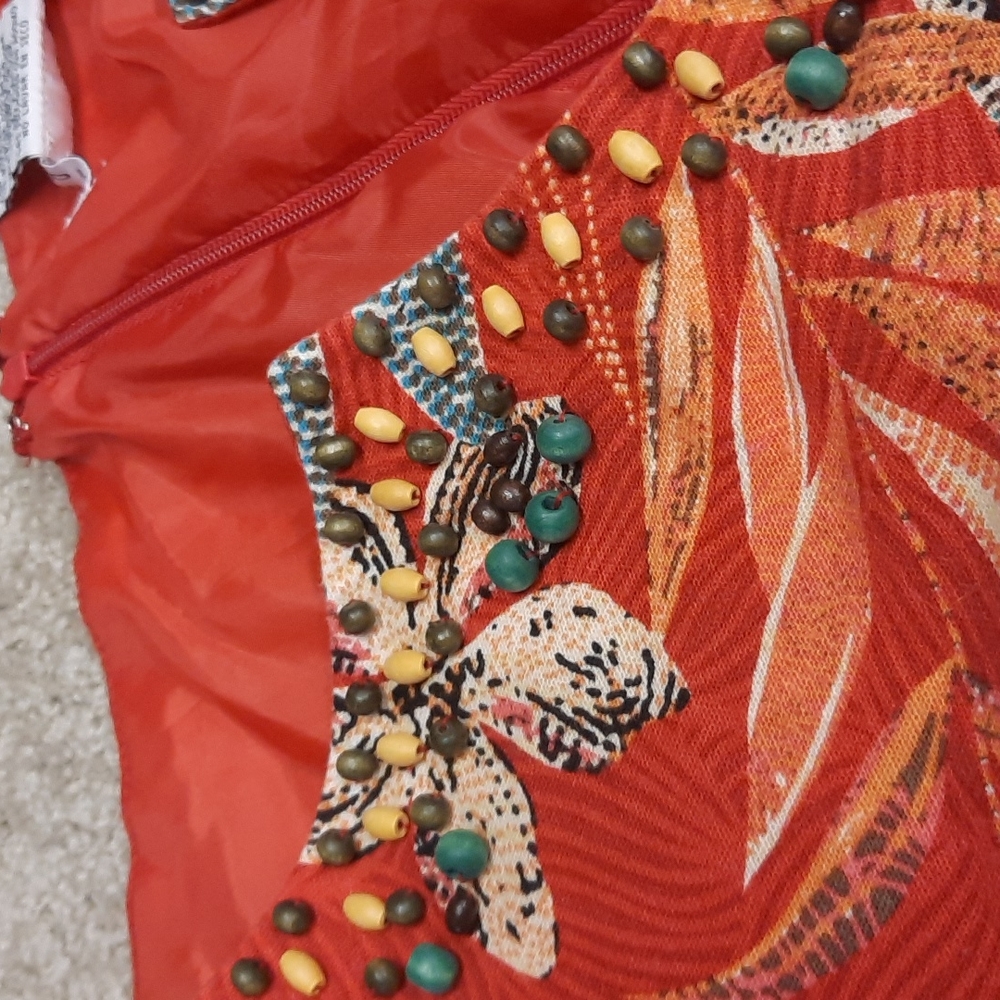Madison Leigh linen / Rayon Fall colour dress size 12 - Picture 5 of 10